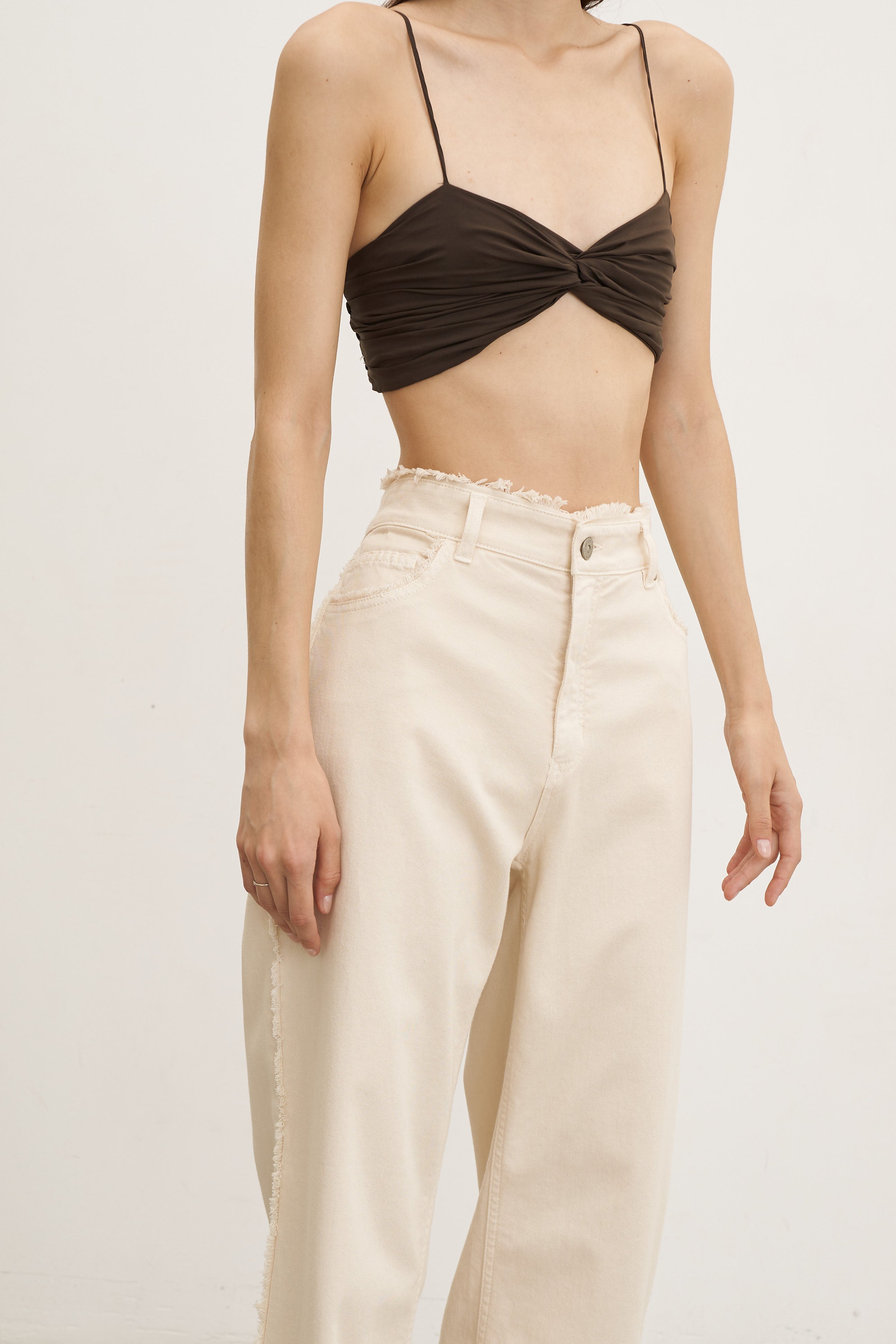 SILK CROPPED TOP