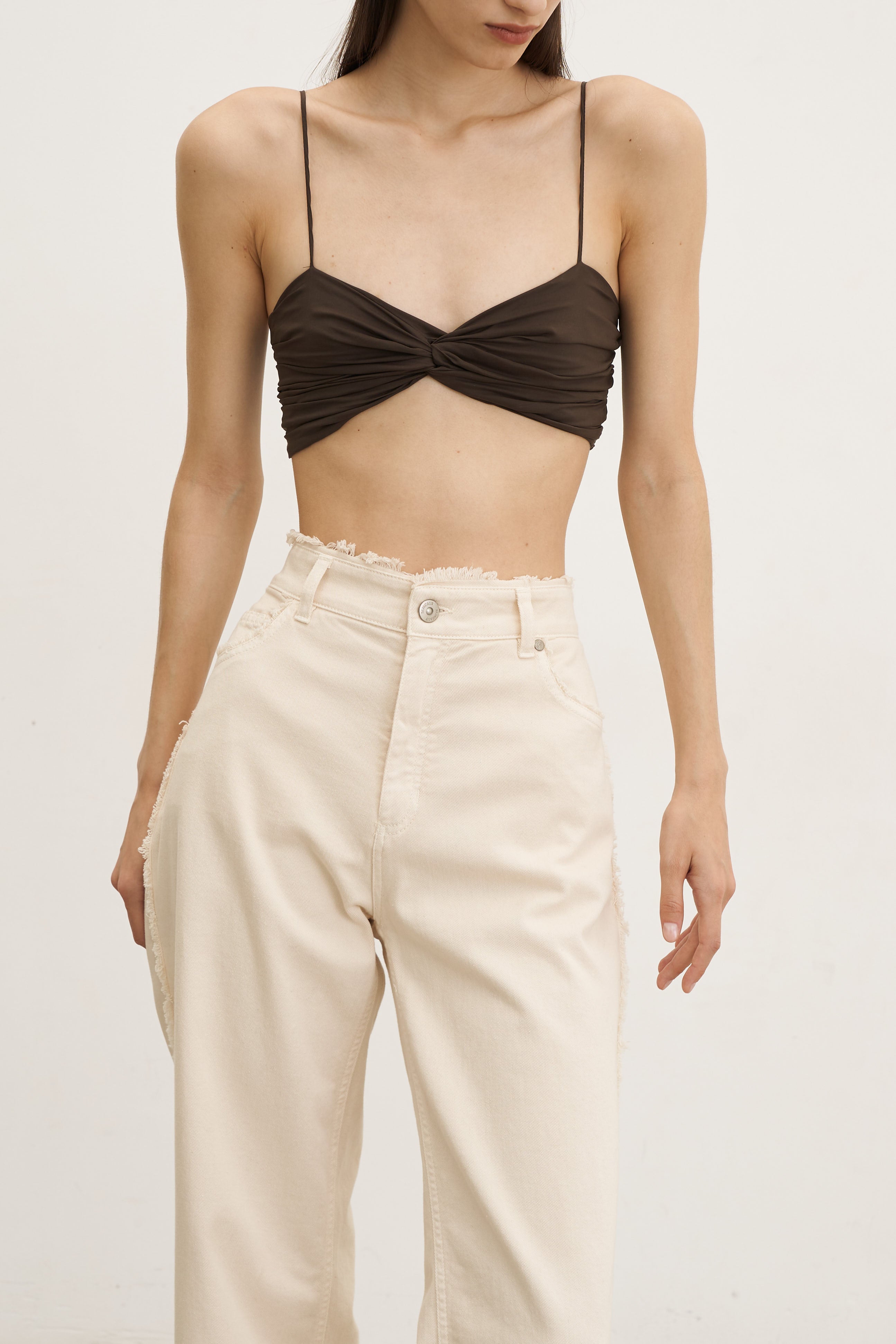 SILK CROPPED TOP