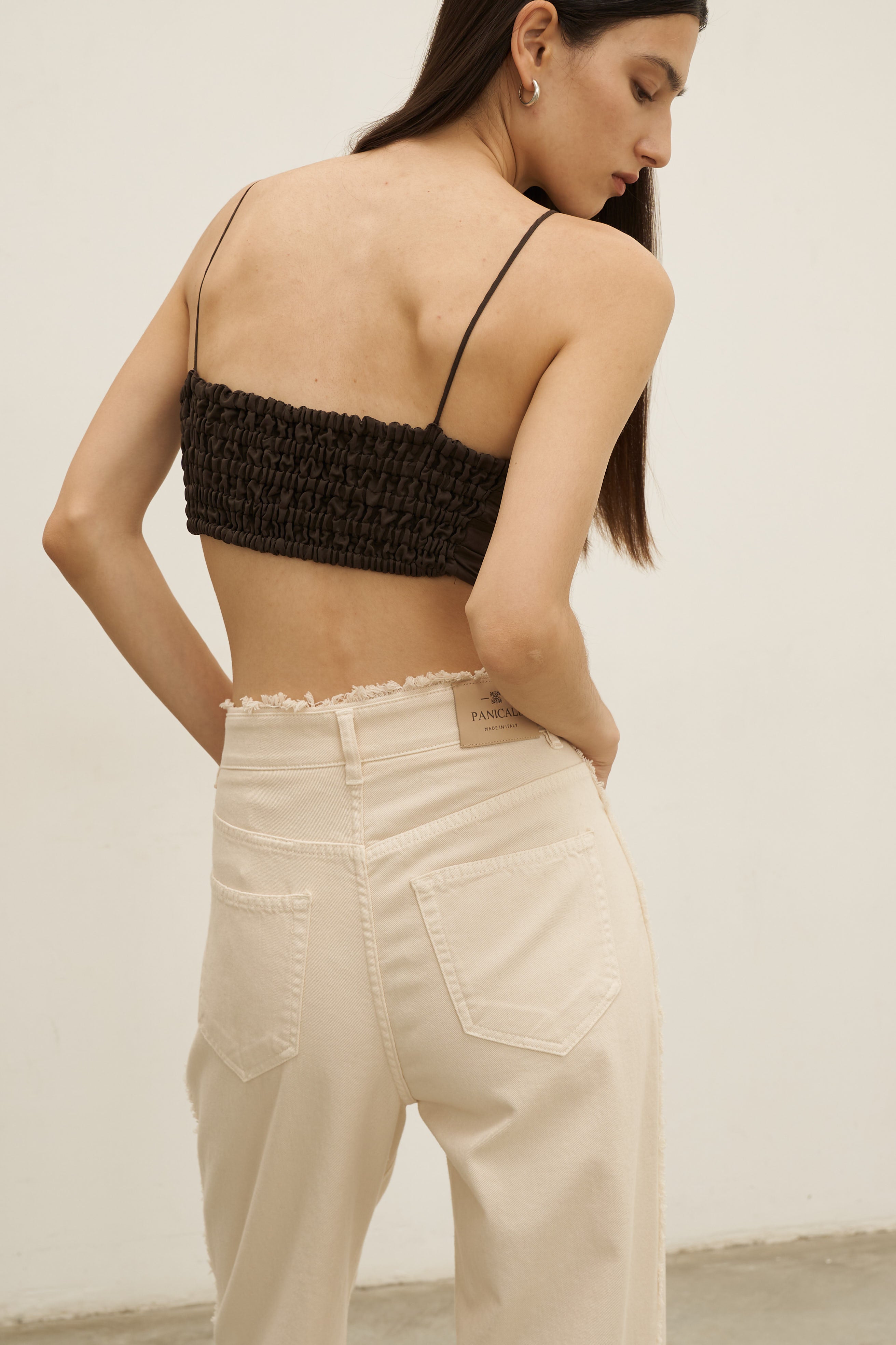 SILK CROPPED TOP